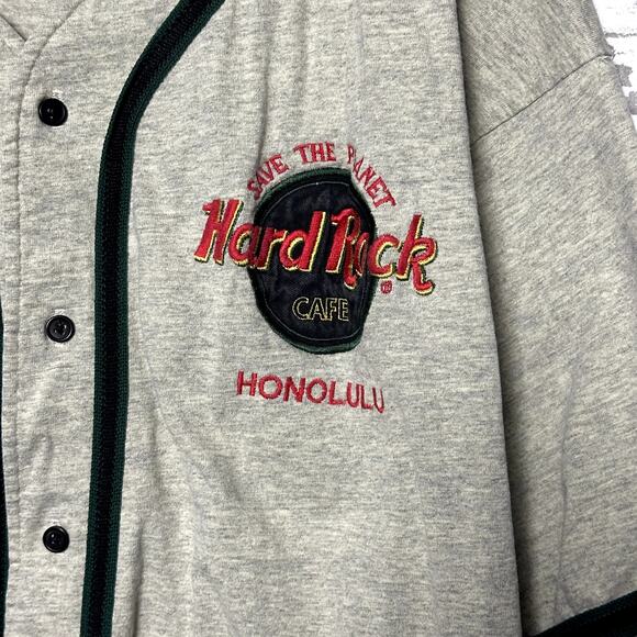 Hard Rock Cafe Save The Planet Button Up Jersey Size XL Cotton - Picture 5 of 8